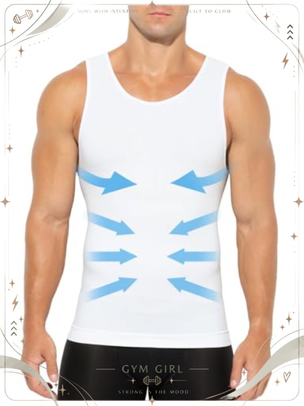 Men's Slimming Compression Tank Top Sleeveless Undershirt Body Shaper